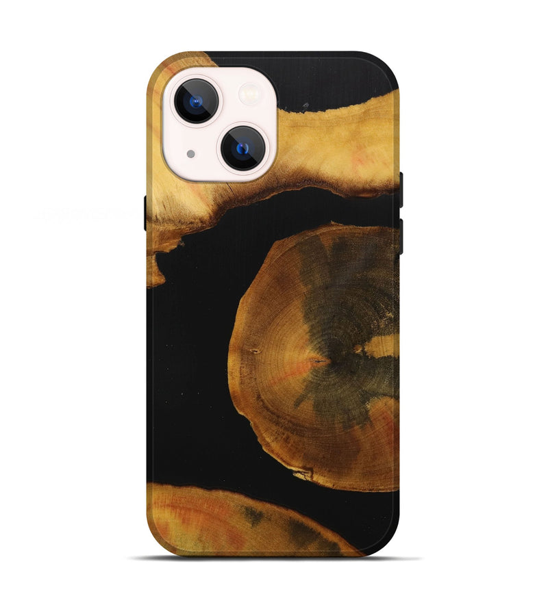 iPhone 13 Wood+Resin Live Edge Phone Case - Luke (Pure Black, 712741)