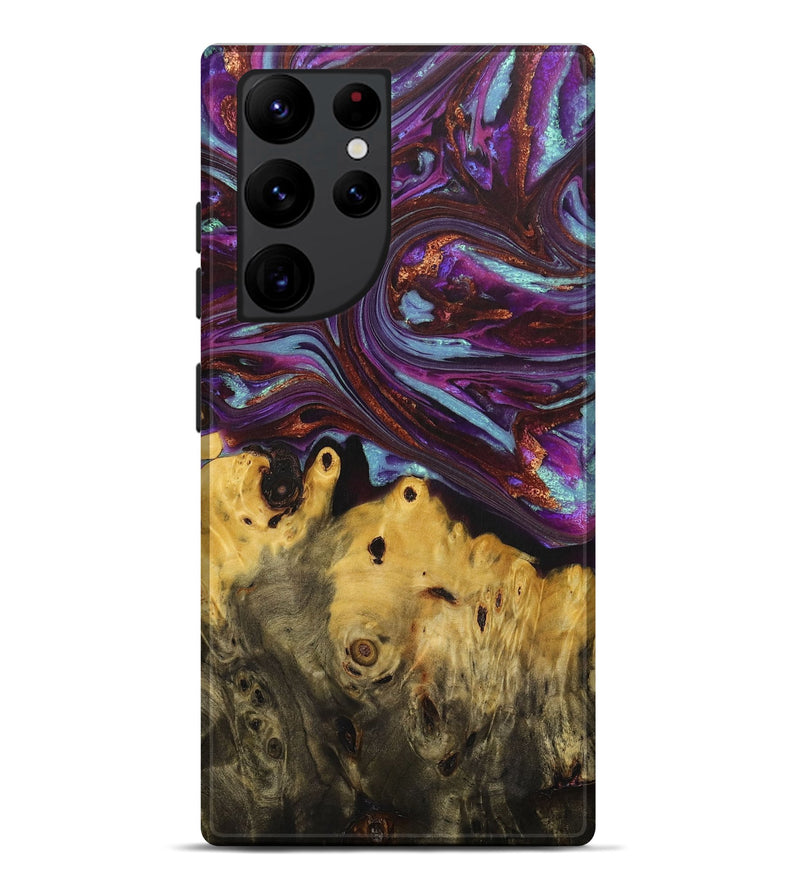 Galaxy S22 Ultra Wood+Resin Live Edge Phone Case - Kurt (Purple, 712748)