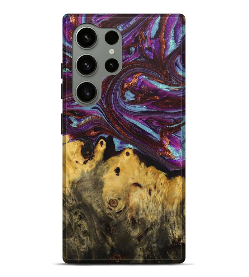 Galaxy S24 Ultra Wood+Resin Live Edge Phone Case - Kurt (Purple, 712748)