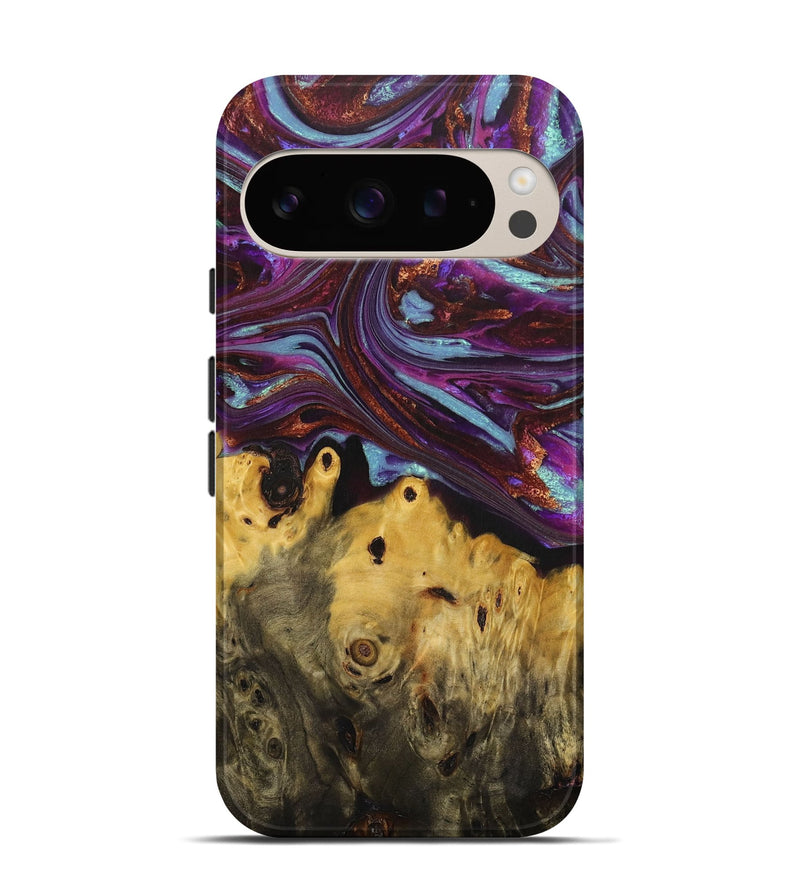 Pixel 9 Pro Wood+Resin Live Edge Phone Case - Kurt (Purple, 712748)