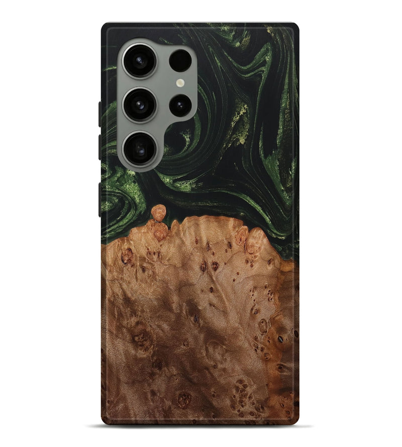 Galaxy S24 Ultra Wood+Resin Live Edge Phone Case - Donnie (Green, 712761)