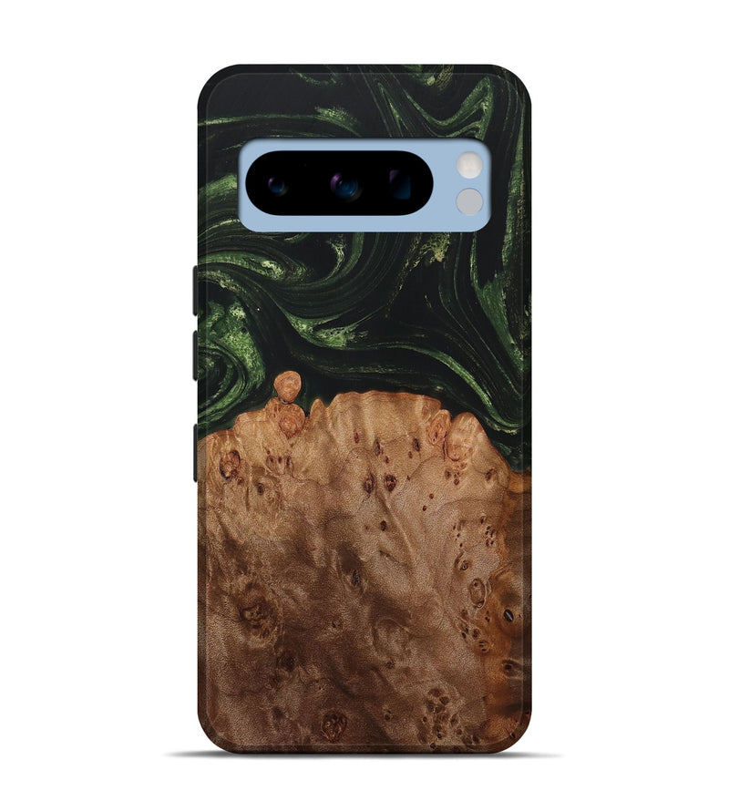 Pixel 8 Pro Wood+Resin Live Edge Phone Case - Donnie (Green, 712761)