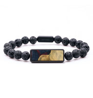 Lava Bead Wood+Resin Bracelet - Edna (Blue, 712786)