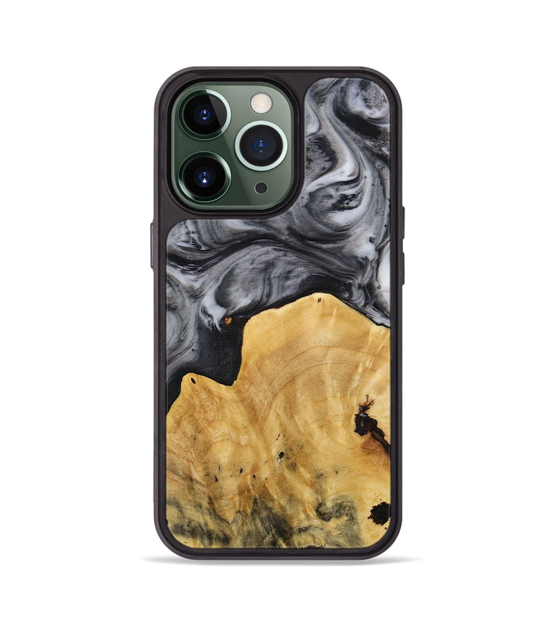 iPhone 13 Pro Wood+Resin Phone Case - Dale (Black & White, 712935)