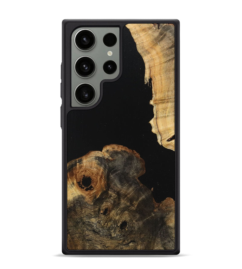 Galaxy S24 Ultra Wood+Resin Phone Case - Bill (Pure Black, 712946)