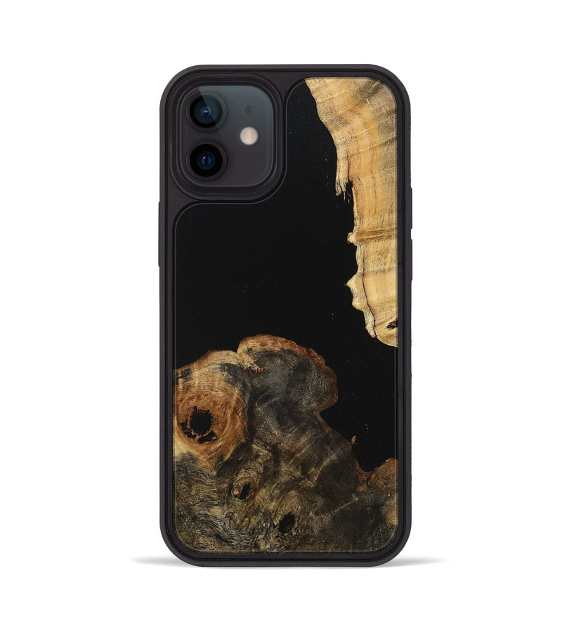 iPhone 12 Wood+Resin Phone Case - Bill (Pure Black, 712946)