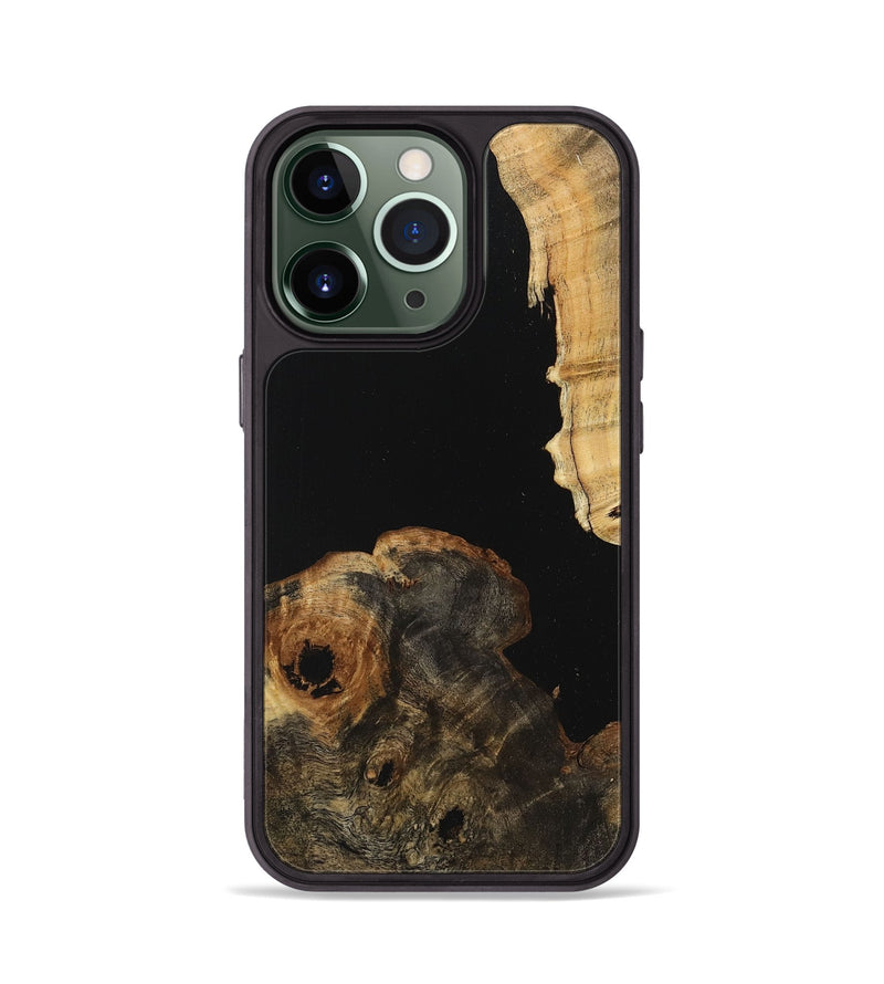 iPhone 13 Pro Wood+Resin Phone Case - Bill (Pure Black, 712946)