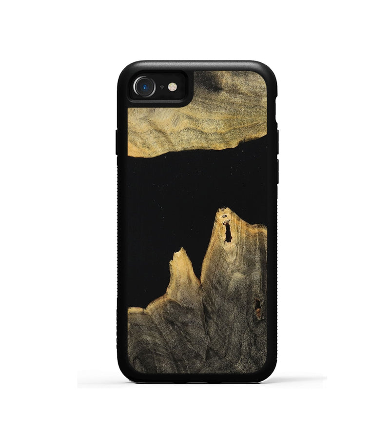 iPhone SE Wood+Resin Phone Case - Christine (Pure Black, 712947)