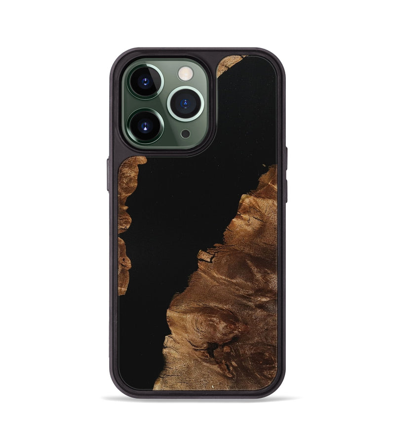 iPhone 13 Pro Wood+Resin Phone Case - Hector (Pure Black, 712948)