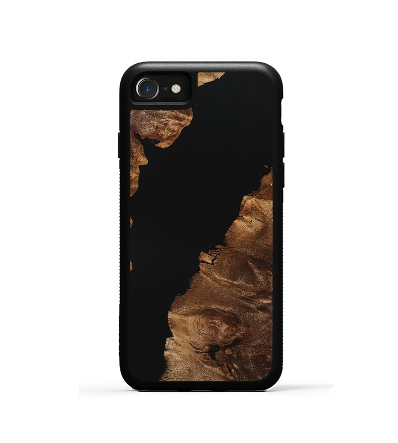 iPhone SE Wood+Resin Phone Case - Hector (Pure Black, 712948)