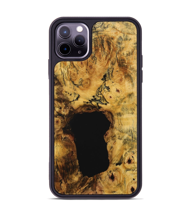 iPhone 11 Pro Max Wood+Resin Phone Case - Charity (Wood Burl, 713005)