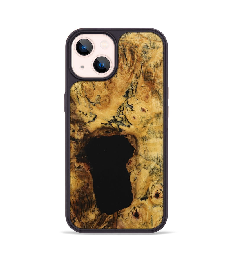 iPhone 14 Wood+Resin Phone Case - Charity (Wood Burl, 713005)