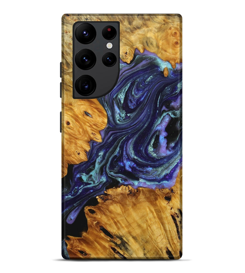 Galaxy S22 Ultra Wood+Resin Live Edge Phone Case - Johnnie (Purple, 713027)