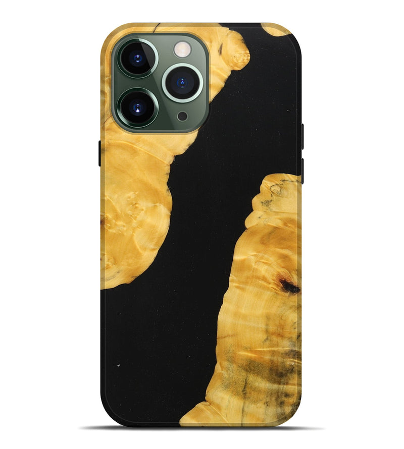 iPhone 13 Pro Max Wood+Resin Live Edge Phone Case - Wilson (Pure Black, 713040)