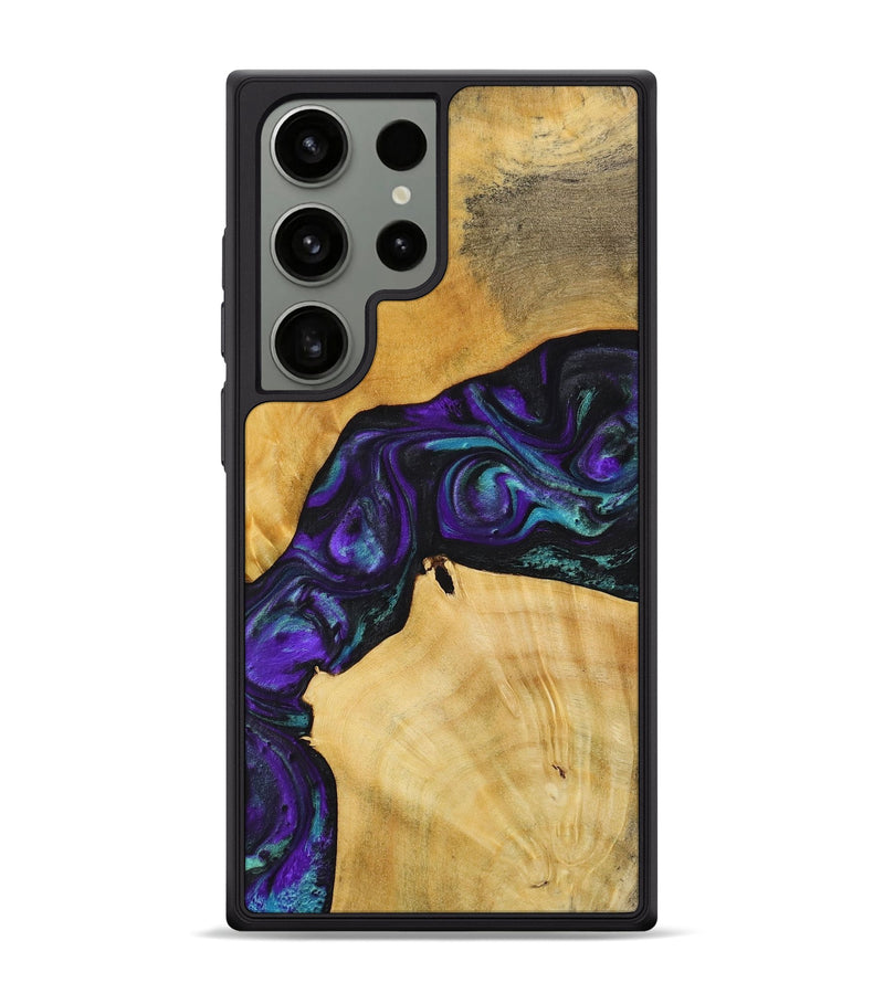 Galaxy S24 Ultra Wood+Resin Phone Case - Theresa (Purple, 713151)