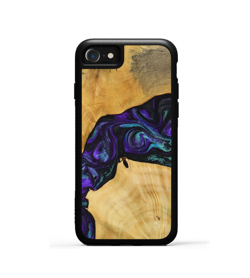 iPhone SE Wood+Resin Phone Case - Theresa (Purple, 713151)