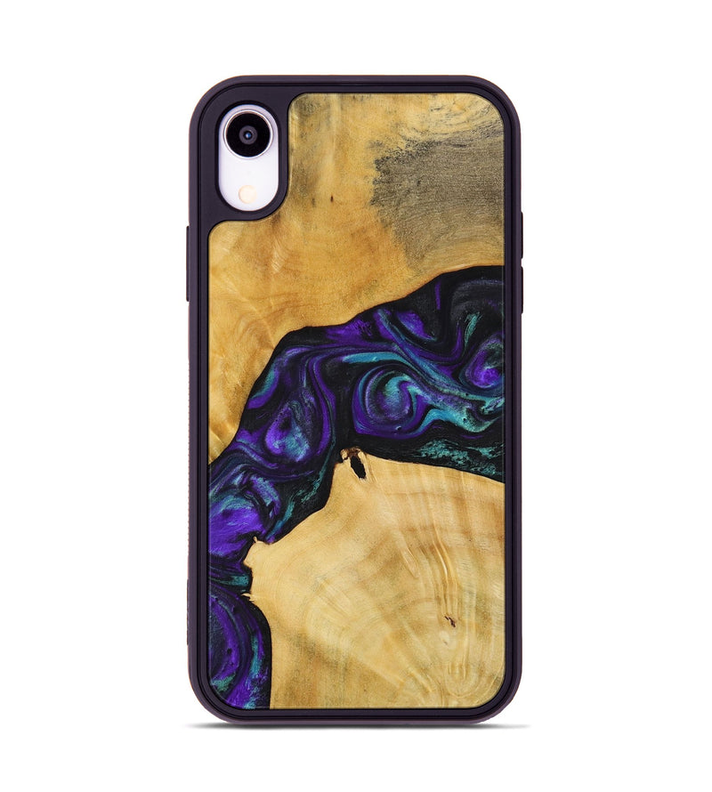 iPhone Xr Wood+Resin Phone Case - Theresa (Purple, 713151)