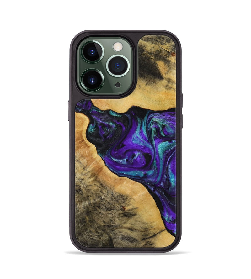 iPhone 13 Pro Wood+Resin Phone Case - Stacy (Purple, 713155)