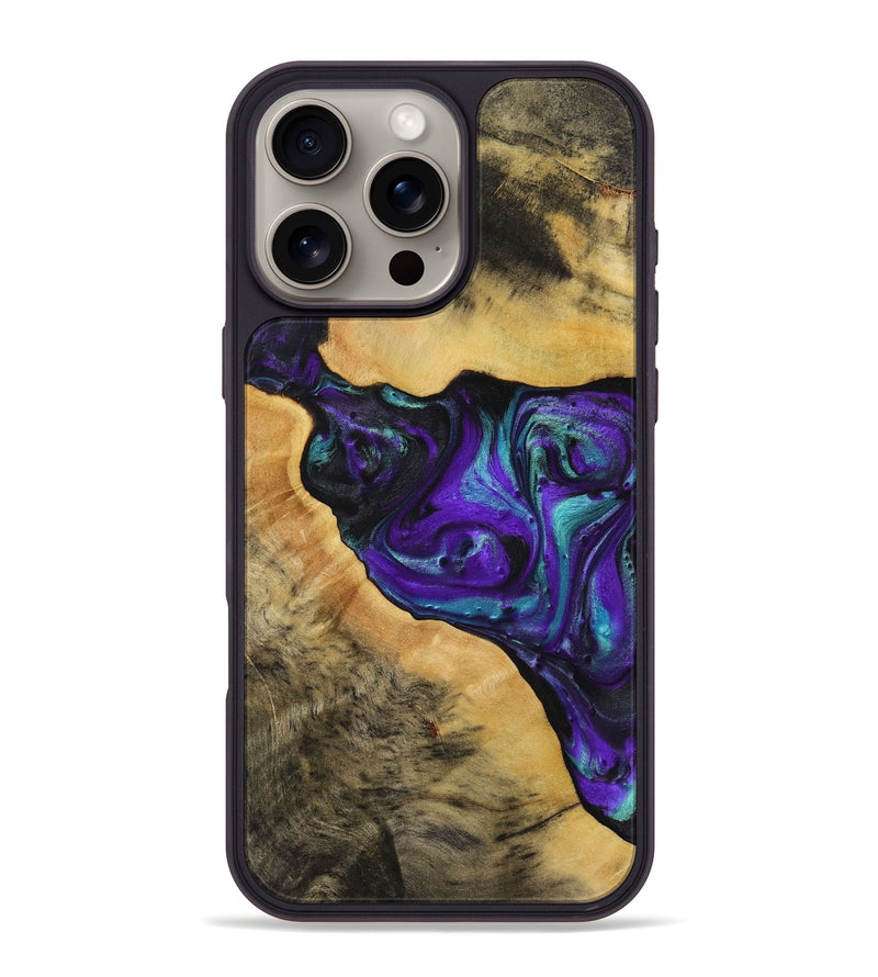 iPhone 16 Pro Max Wood+Resin Phone Case - Stacy (Purple, 713155)