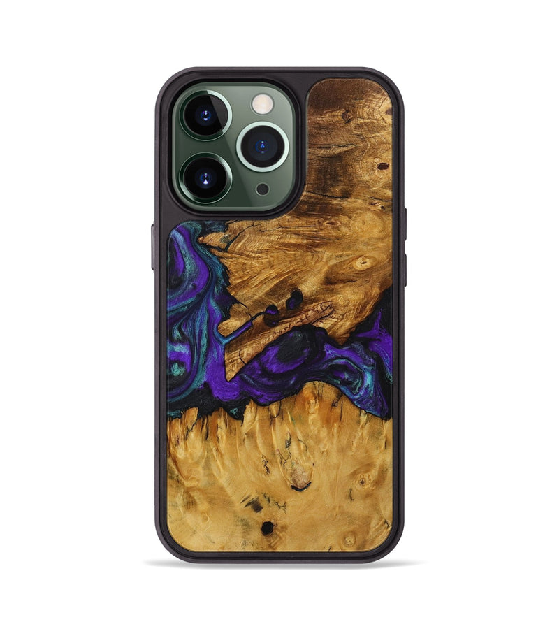 iPhone 13 Pro Wood+Resin Phone Case - Jacqueline (Purple, 713163)