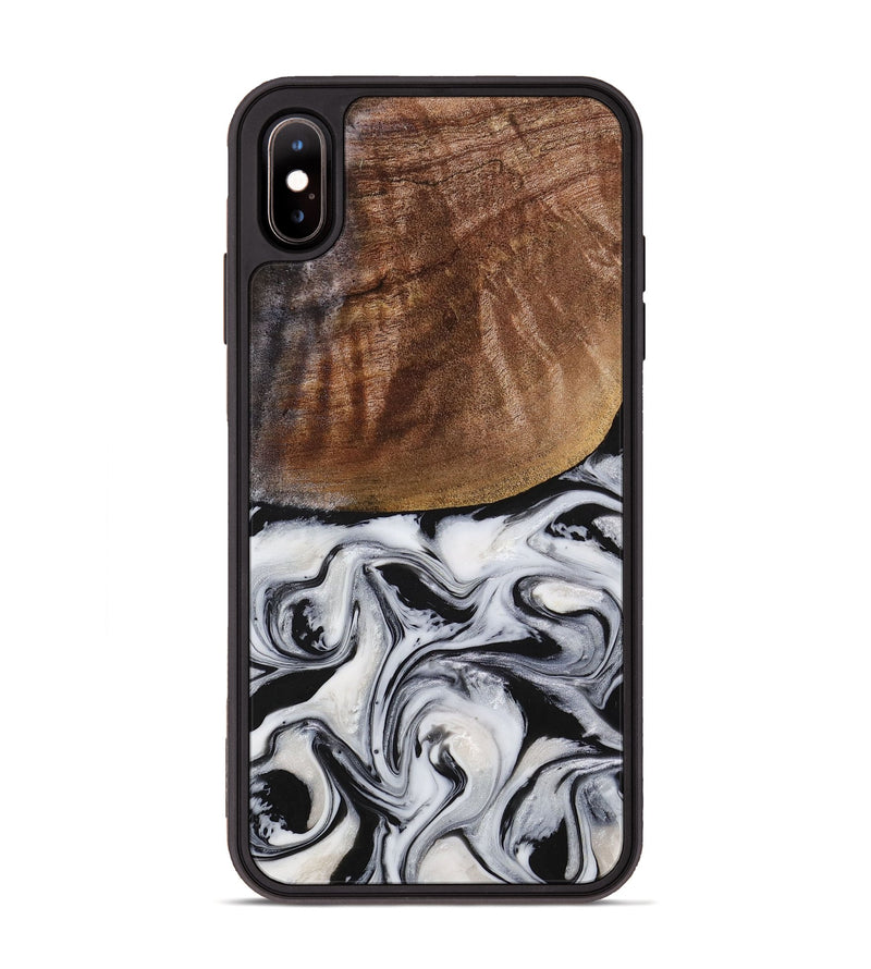 iPhone Xs Max Wood+Resin Phone Case - Wilma (Black & White, 713186)