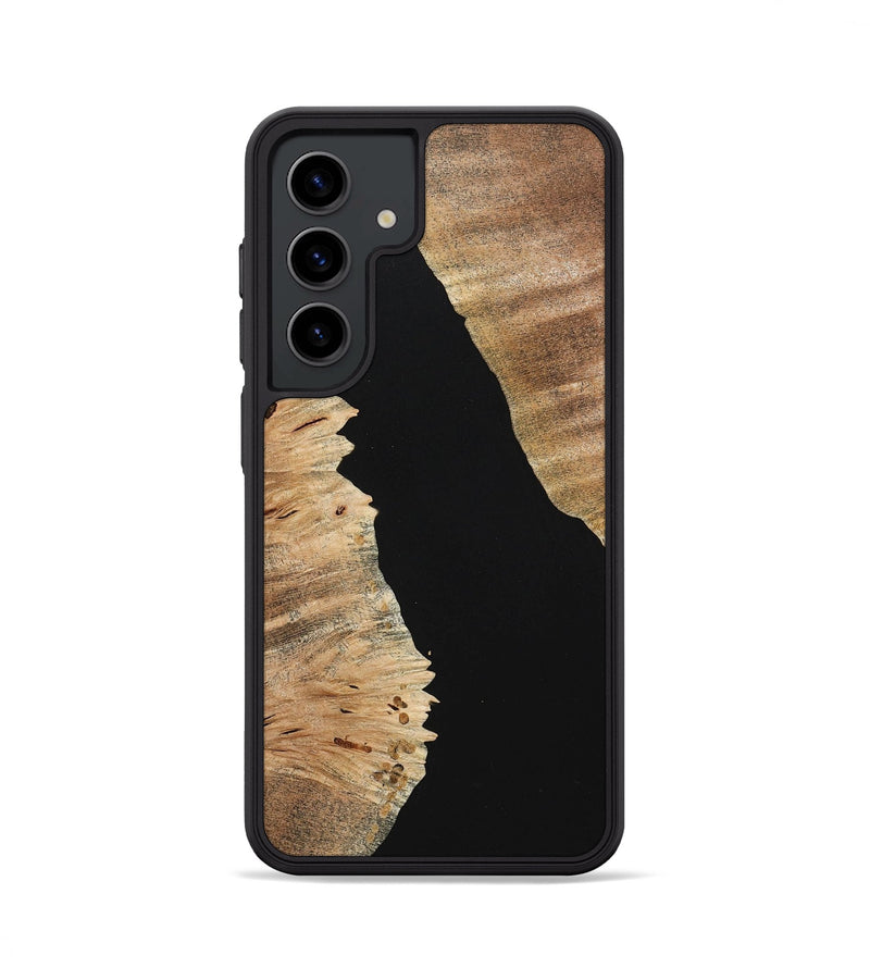 Galaxy S24 Wood+Resin Phone Case - Kimberly (Pure Black, 713201)