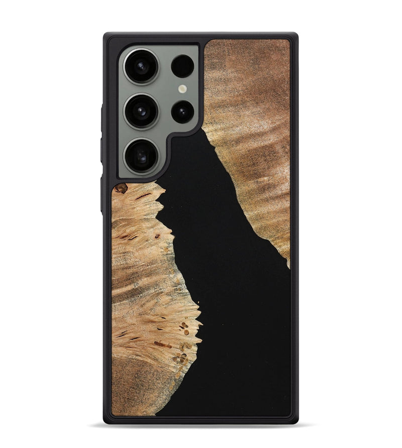 Galaxy S24 Ultra Wood+Resin Phone Case - Kimberly (Pure Black, 713201)