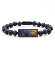 Lava Bead Wood+Resin Bracelet - Charlene (Purple, 713350)