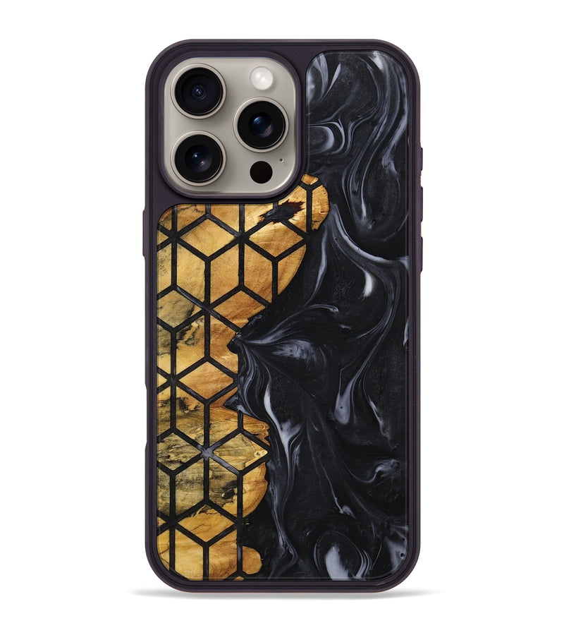 iPhone 16 Pro Max Wood+Resin Phone Case - Betty (Pattern, 713432)