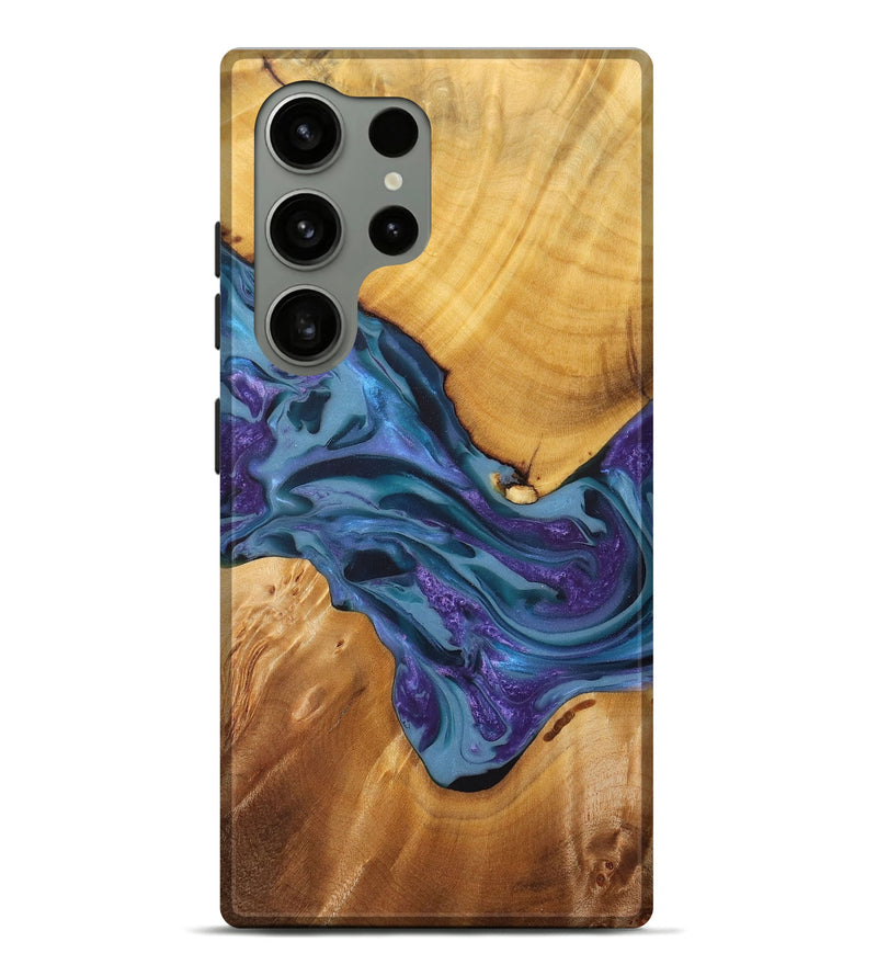 Galaxy S24 Ultra Wood+Resin Live Edge Phone Case - Yolanda (Purple, 713515)