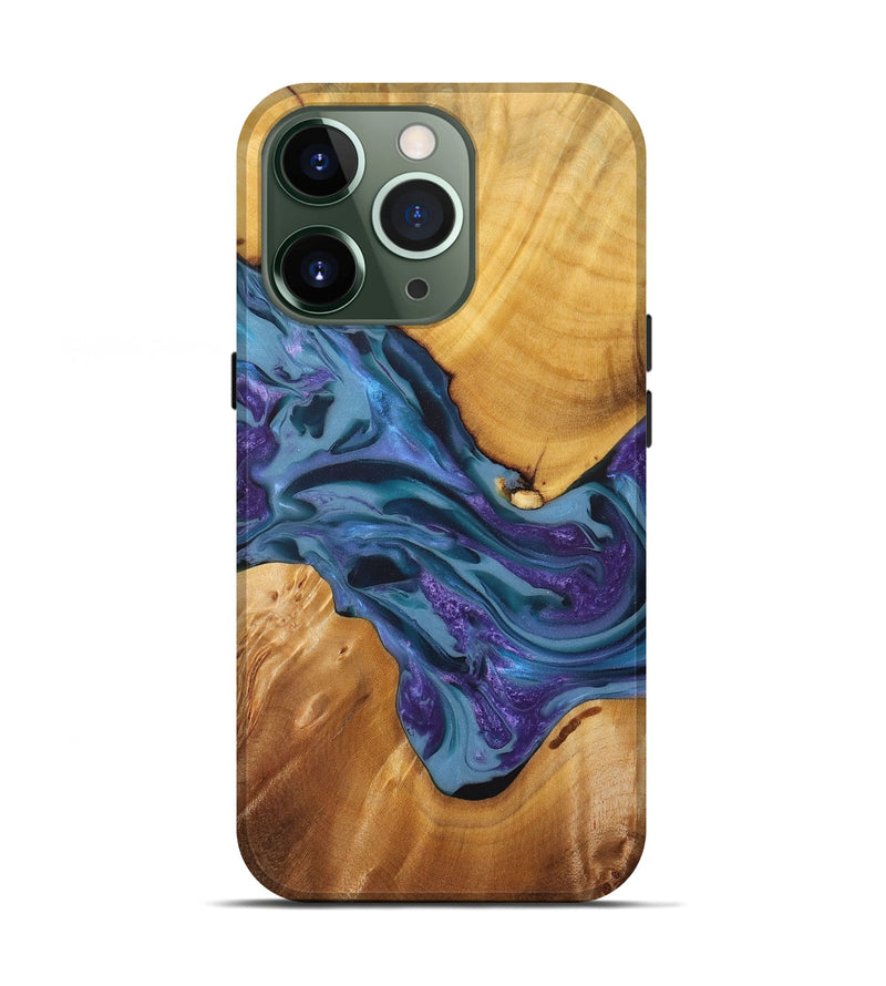 iPhone 13 Pro Wood+Resin Live Edge Phone Case - Yolanda (Purple, 713515)