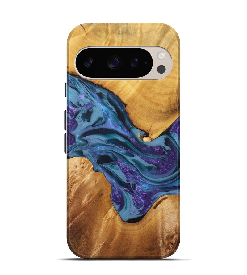 Pixel 9 Pro Wood+Resin Live Edge Phone Case - Yolanda (Purple, 713515)