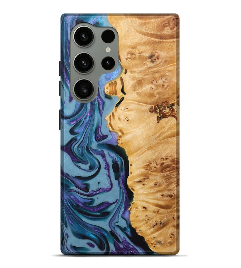 Galaxy S24 Ultra Wood+Resin Live Edge Phone Case - Hailee (Purple, 713517)