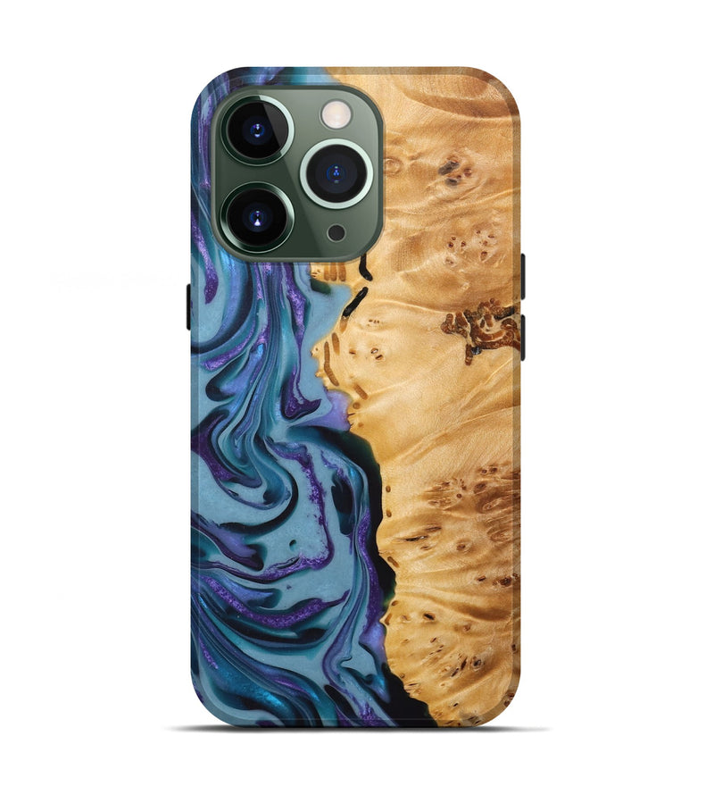 iPhone 13 Pro Wood+Resin Live Edge Phone Case - Hailee (Purple, 713517)