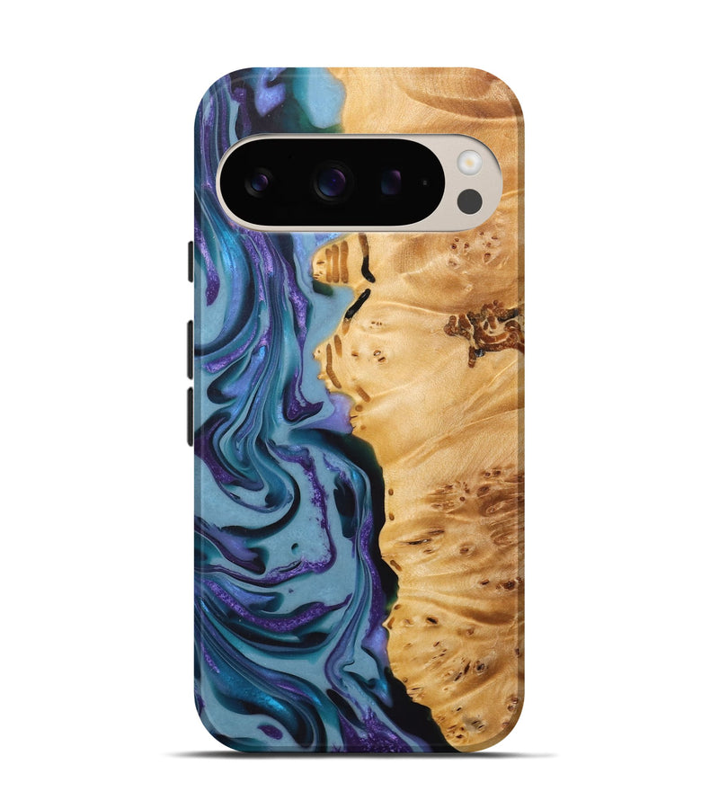 Pixel 9 Pro Wood+Resin Live Edge Phone Case - Hailee (Purple, 713517)