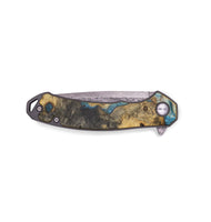 EDC Wood+Resin Pocket Knife - Ginger (Teal & Gold, 713560)