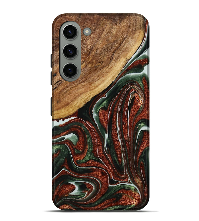 Galaxy S23 Plus Wood+Resin Live Edge Phone Case - Gerald (Red, 713659)