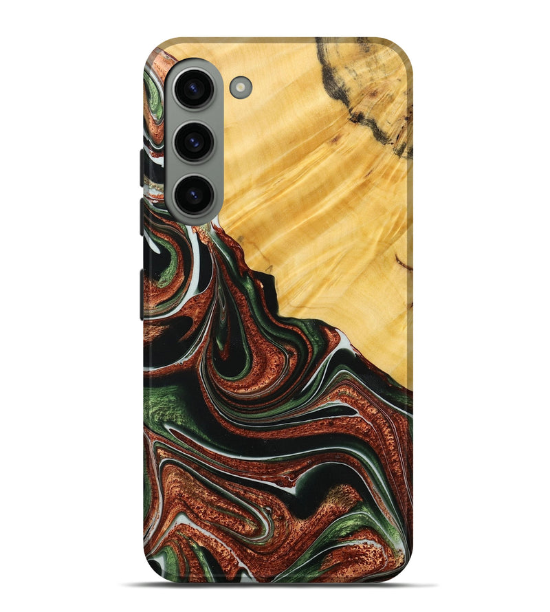 Galaxy S23 Plus Wood+Resin Live Edge Phone Case - Casey (Red, 713660)