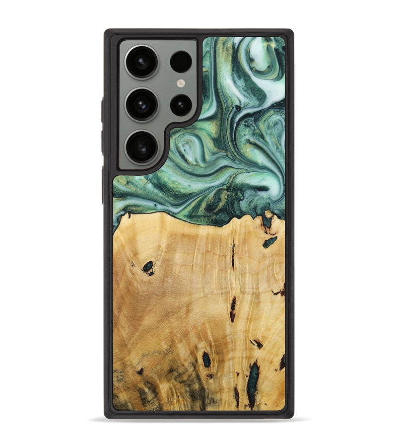 Galaxy S23 Ultra Wood+Resin Phone Case - Luella (Green, 713691)