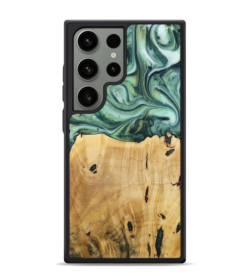 Galaxy S24 Ultra Wood+Resin Phone Case - Luella (Green, 713691)