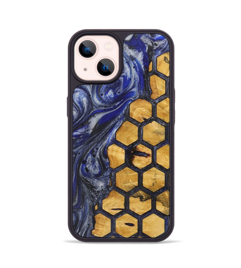 iPhone 14 Wood+Resin Phone Case - Philip (Pattern, 713709)