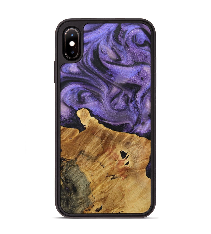 iPhone Xs Max Wood+Resin Phone Case - Mike (Purple, 713713)