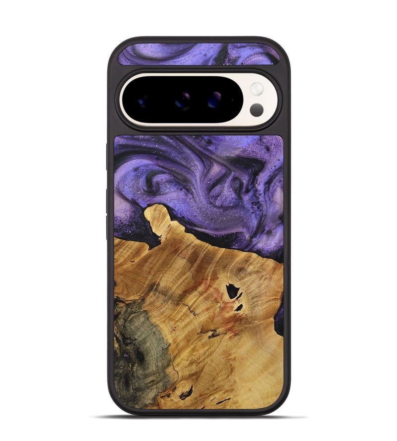 Pixel 9 Wood+Resin Phone Case - Mike (Purple, 713713)