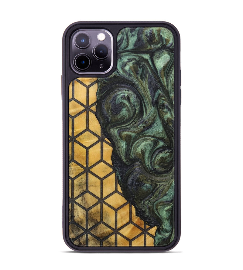 iPhone 11 Pro Max Wood+Resin Phone Case - Kelli (Pattern, 713732)