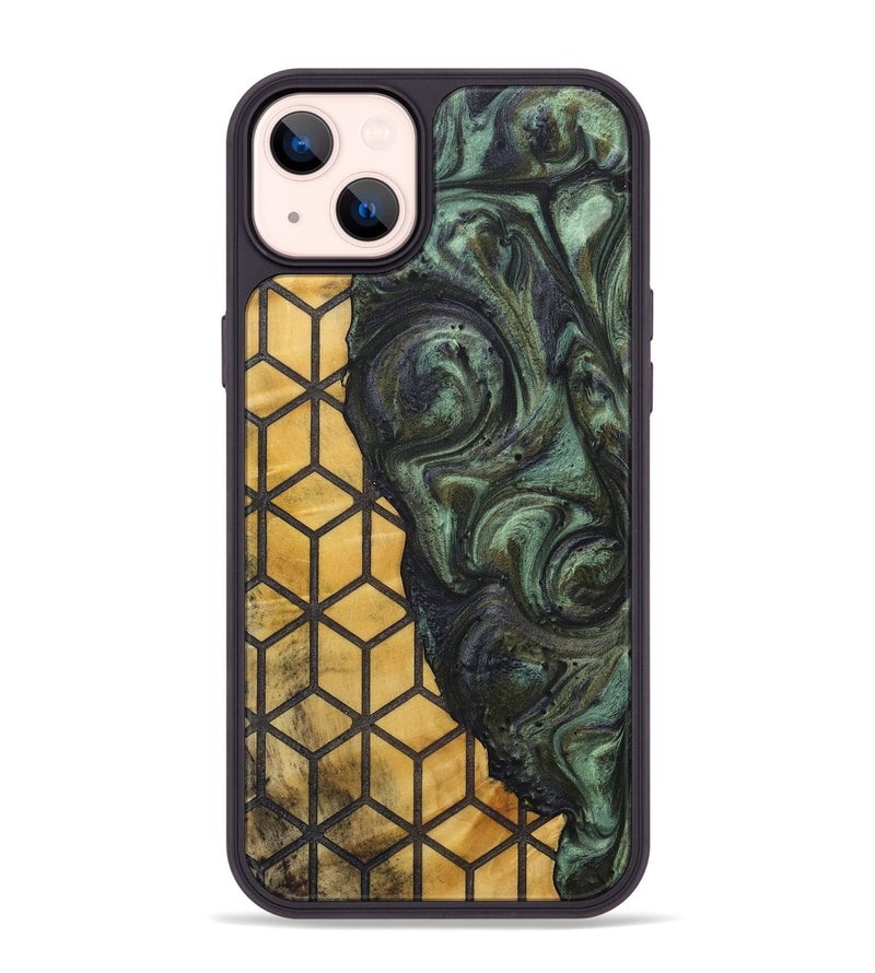 iPhone 14 Plus Wood+Resin Phone Case - Kelli (Pattern, 713732)