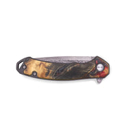 EDC Wood+Resin Pocket Knife - Shayla (Red, 713755)