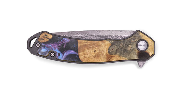 EDC Wood+Resin Pocket Knife - Velma (Purple, 713757)