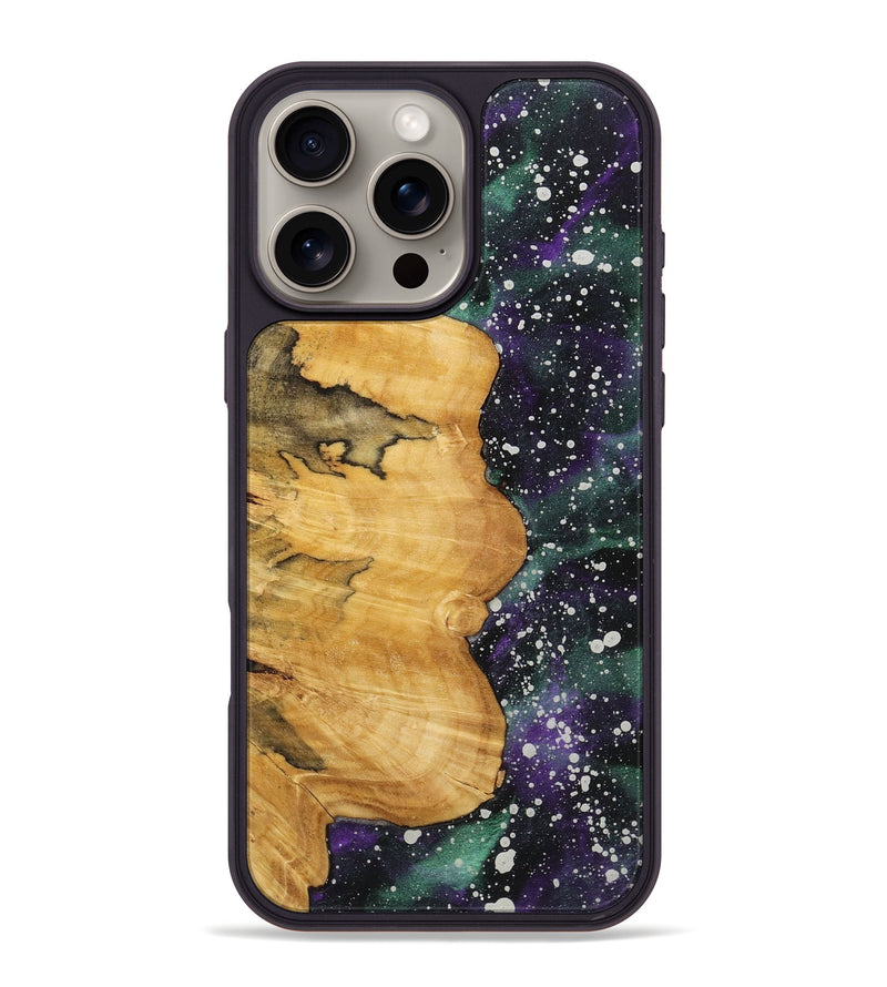 iPhone 16 Pro Max Wood+Resin Phone Case - Virgil (Cosmos, 713801)