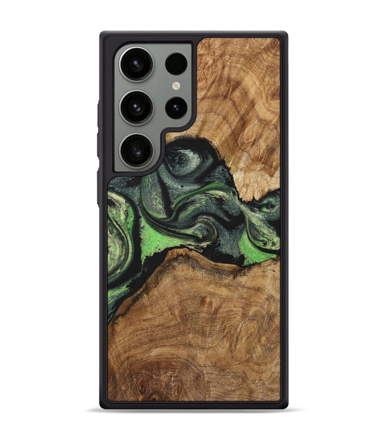 Galaxy S24 Ultra Wood+Resin Phone Case - Veronica (Green, 713900)