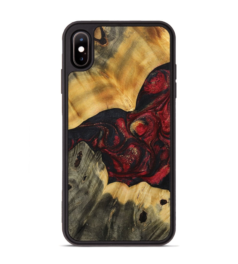 iPhone Xs Max Wood+Resin Phone Case - Rowan (Red, 713934)